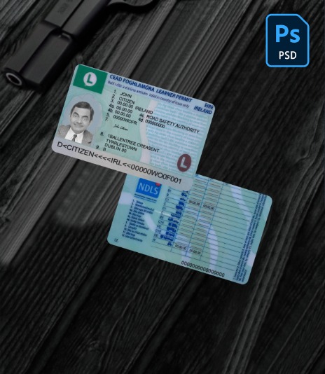 Ireland driving license version 2 PSD